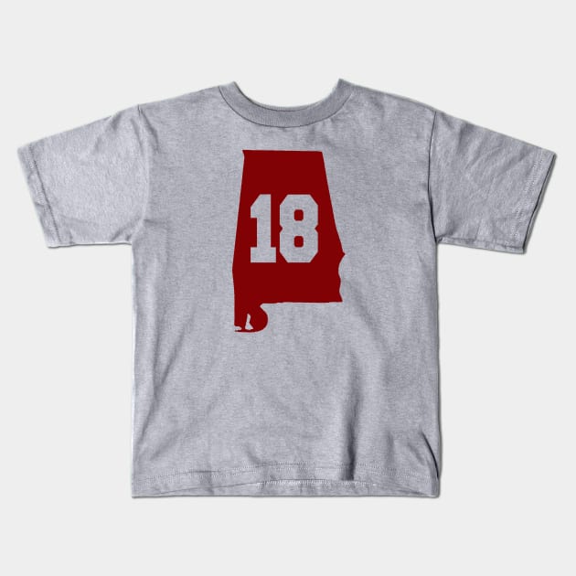 ALABAMA 18 Kids T-Shirt by thedeuce